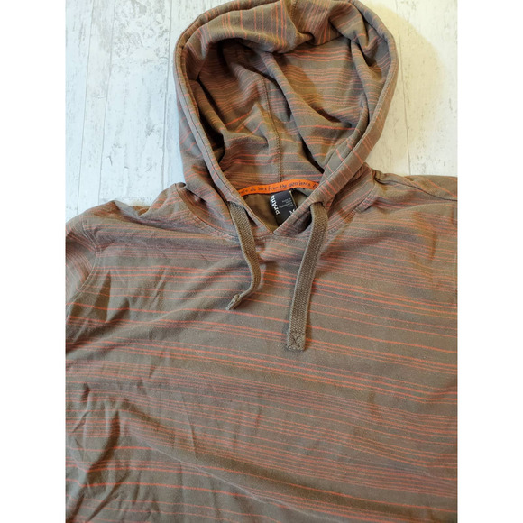 PraNa Striped Hoodie M Breathe pull over big pocket - Picture 2 of 9